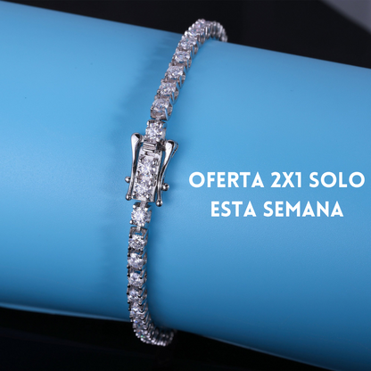 Exclusiva Oferta 2 X 1 Pulsera de Moissanita Brillante + Envio Gratis