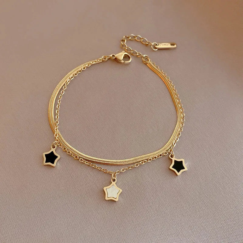 Collar estrella fugaz🌟+ Pulsera a juego de regalo 🎁